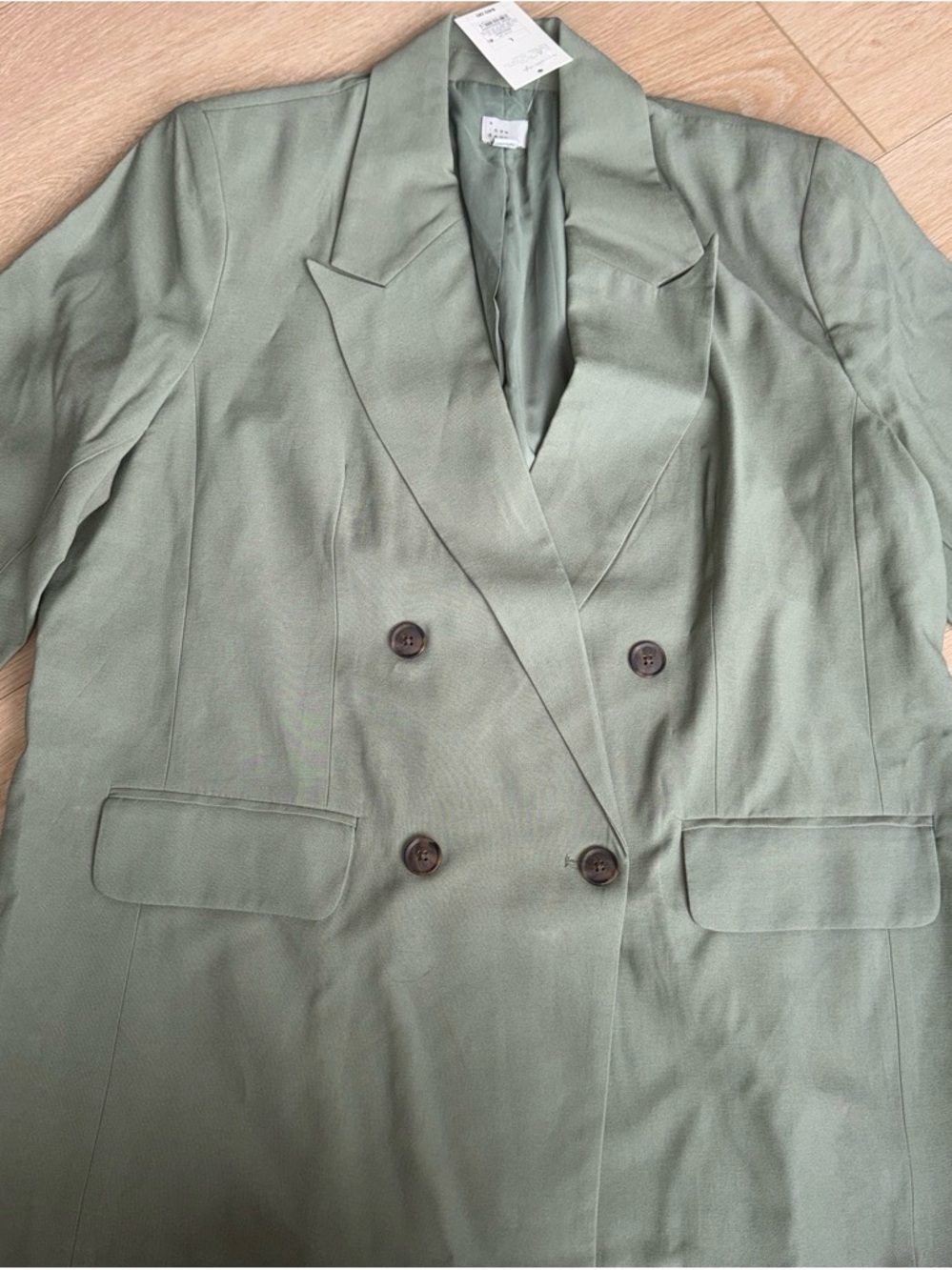 a new day Double-Breasted Blazer in Sage Green